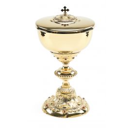 Puszka barokowa z imitacją rubinów 26 cm - PUSZKI MSZALNE - Nowość