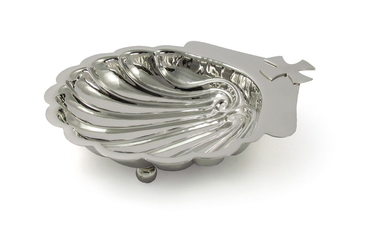 Muszla chrzcielna, duża, niklowana