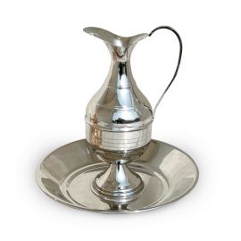 Dzbanek z misą, nikiel polerowany - 23 cm (4) - KOMPLET DO MYCIA RĄK/ KOMPLET DO LAWABO - Nowość