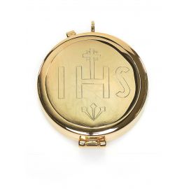 Cyborium mosiężne z napisem IHS (5,4x1,8 cm)