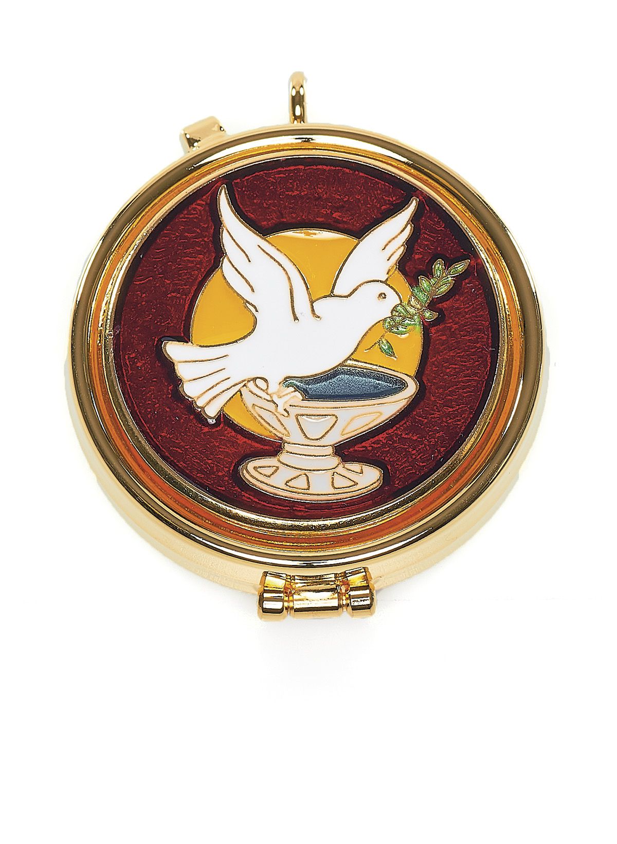 Cyborium z plakietką emaliowaną - Gołąbek pokoju