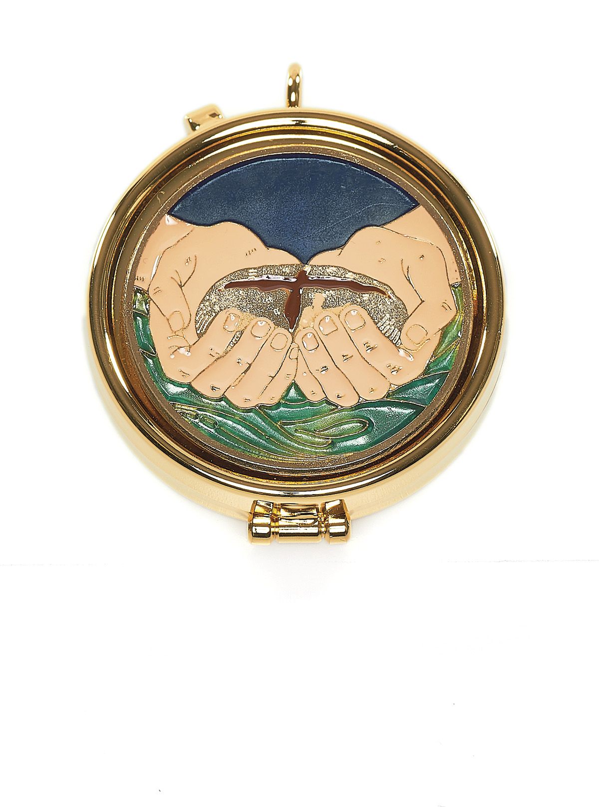 Cyborium z plakietką emaliowaną - Ofiarowanie chleba