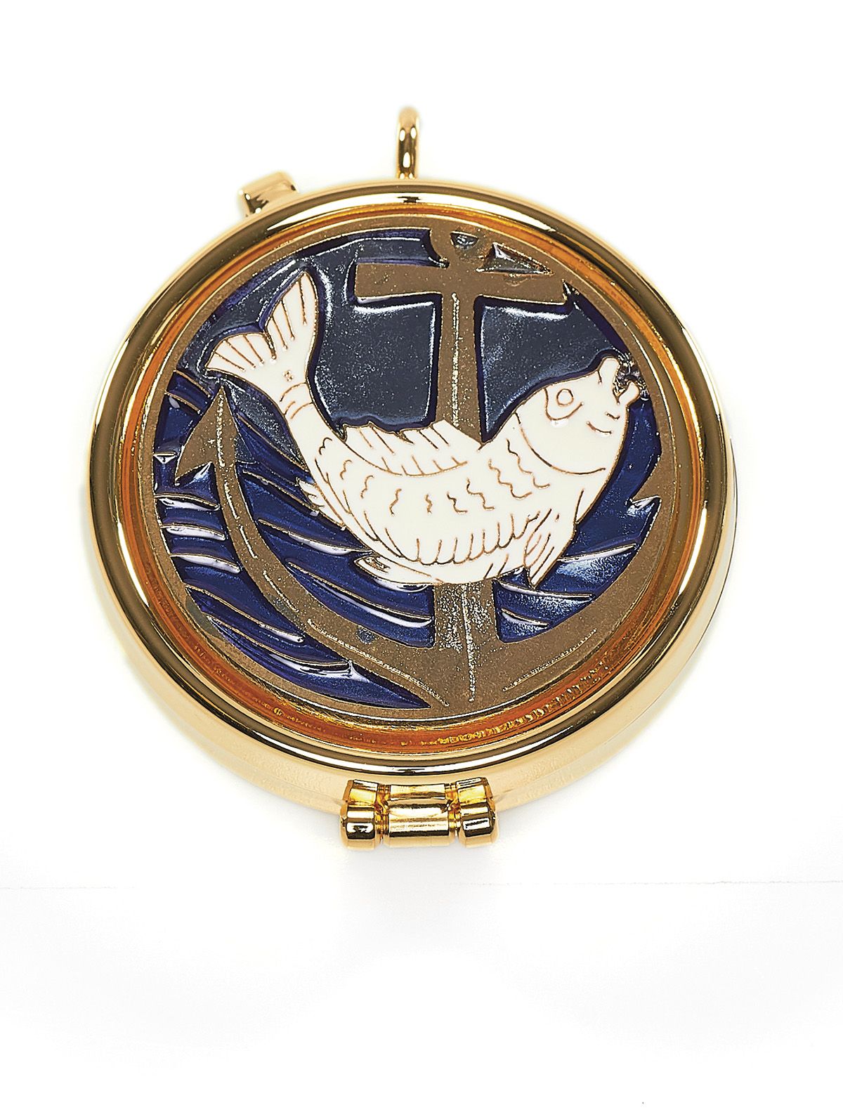 Cyborium z plakietką emaliowaną - Ryba