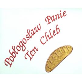 Serweta haftowana - Pobłogosław Panie ten chleb 37x37 cm - Serwety haftowane - Nowość
