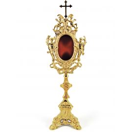 Relikwiarz złocony w eleganckim futerale 54 cm - RELIKWIARZE - Nowość