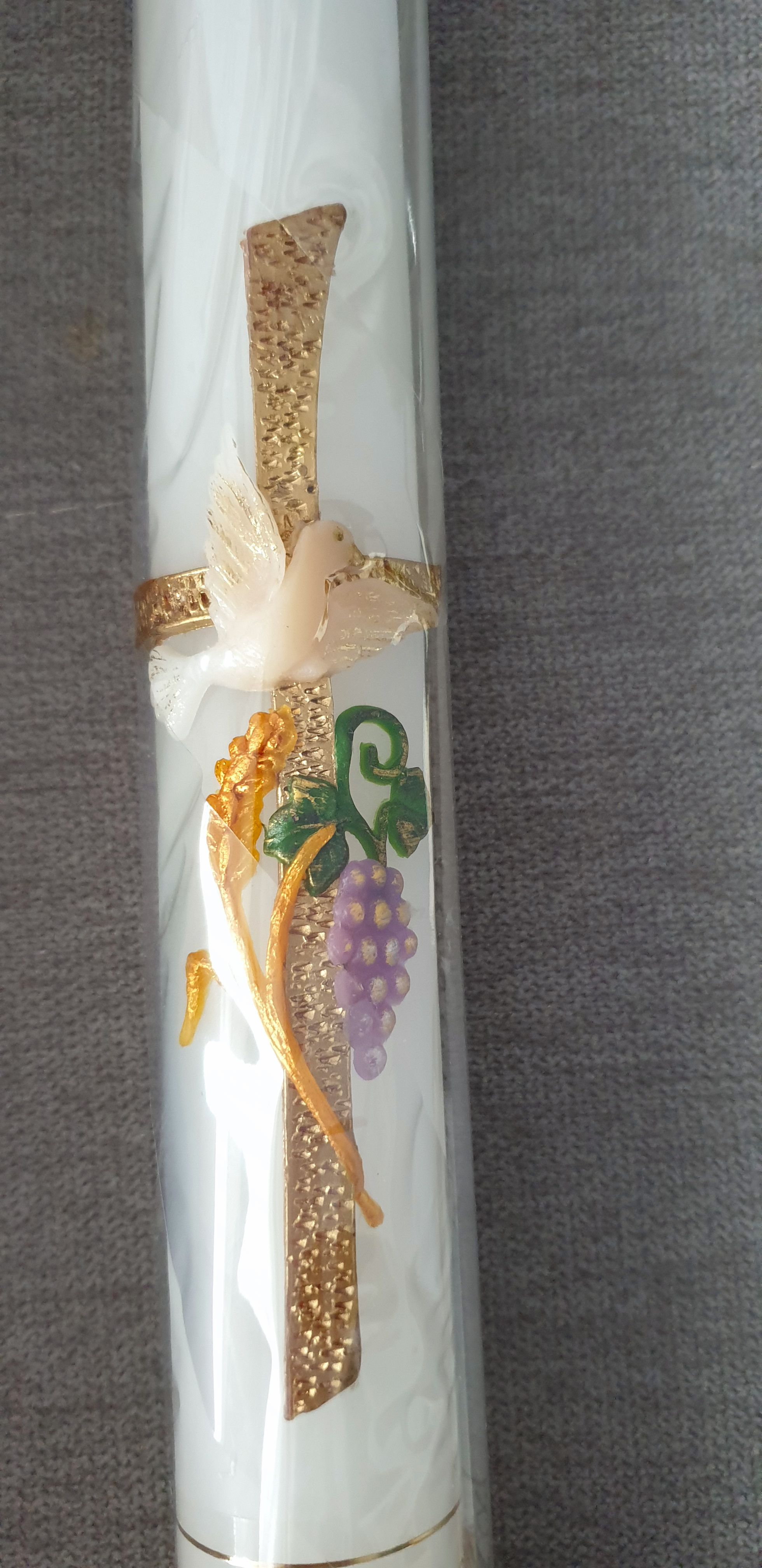 Świeca do chrztu zdobiona (14) - zdjęcie 2 - Świeca do chrztu zdobiona (14)