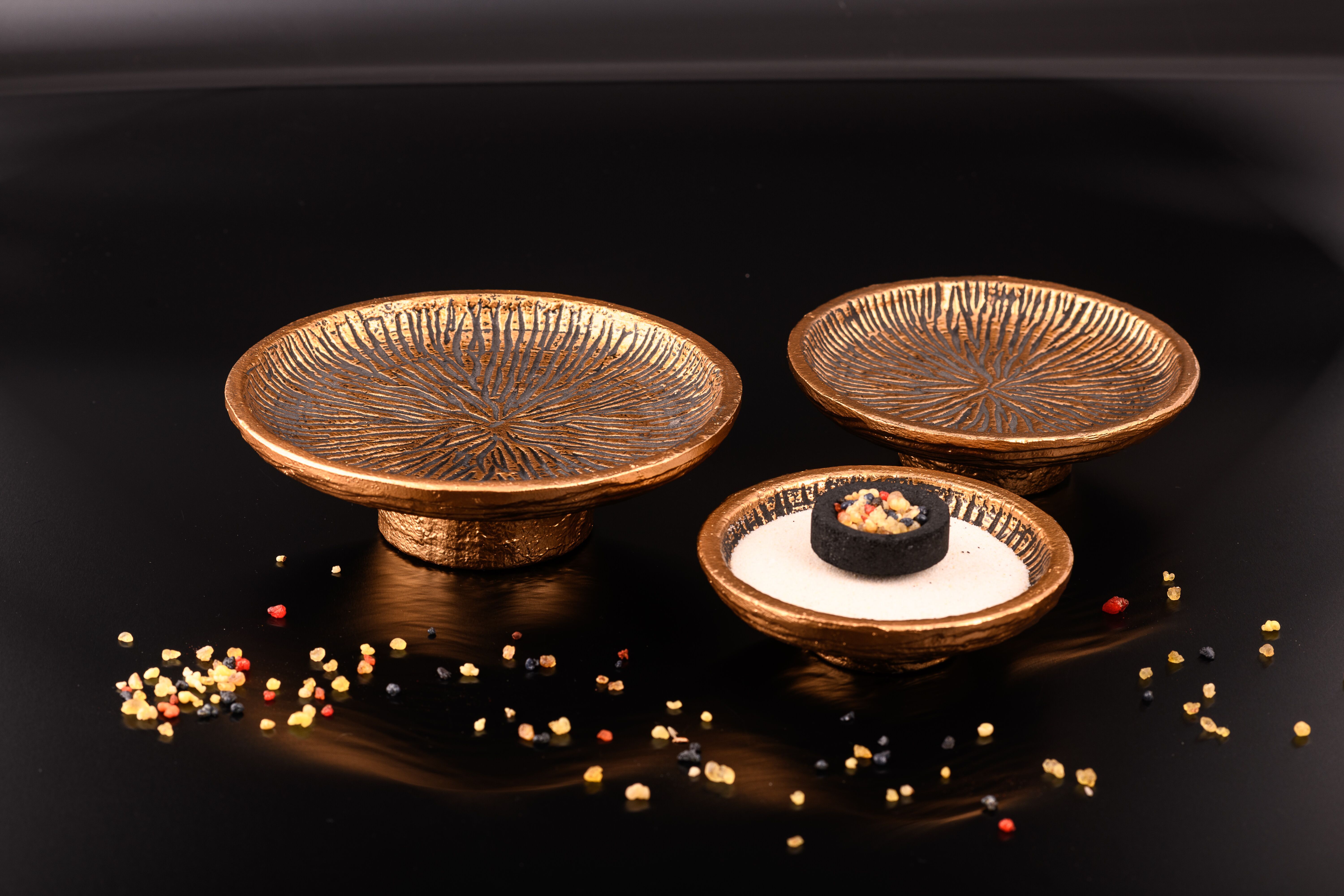 Kadzielnica mosiężna talerzyk - 11 cm