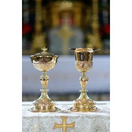 Kielich barokowy, pozłacany - 25 cm - zdjęcie 2 - Kielich barokowy, pozłacany - 25 cm