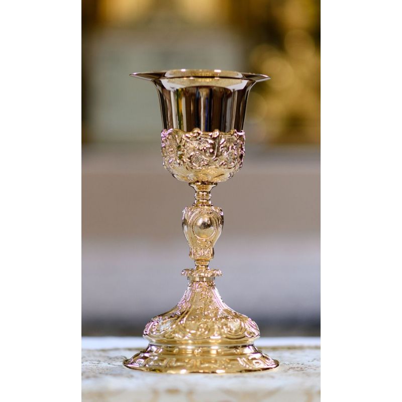 Kielich barokowy, pozłacany - 25 cm - Kielich barokowy, pozłacany - 25 cm
