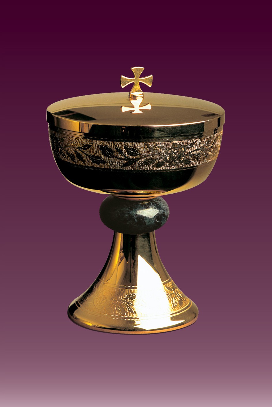 Puszka na komunikanty, z marmurem włoskim 17,5 cm (2)