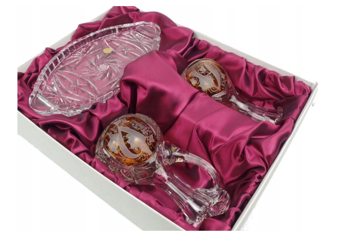 Komplet ampułek liturgicznych z tacką - zdjęcie 3 - Komplet ampułek liturgicznych z tacką