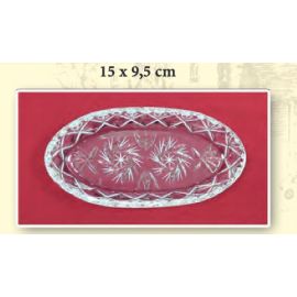 Taca szklana /kryształ - 15x9,5 cm. - AMPUŁKI I TACKI MSZALNE - Nowość