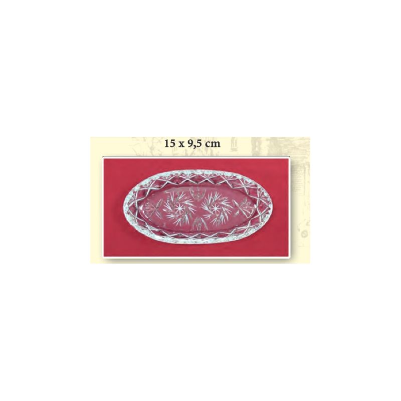 Taca szklana /kryształ - 15x9,5 cm. - Taca szklana /kryształ - 15x9,5 cm.