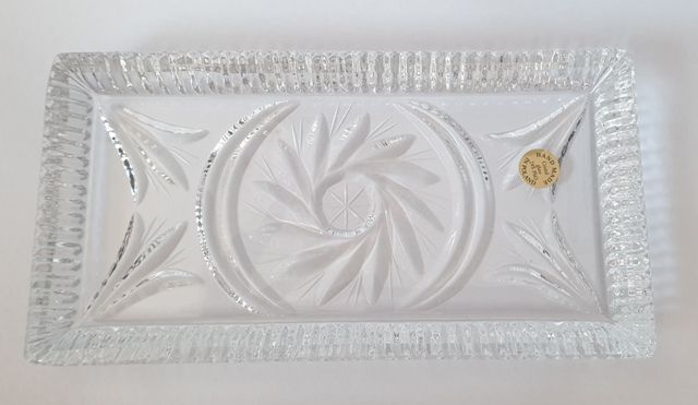 Taca szklana /kryształ - 18,5x9,5 cm. - zdjęcie 2 - Taca szklana /kryształ - 18,5x9,5 cm.