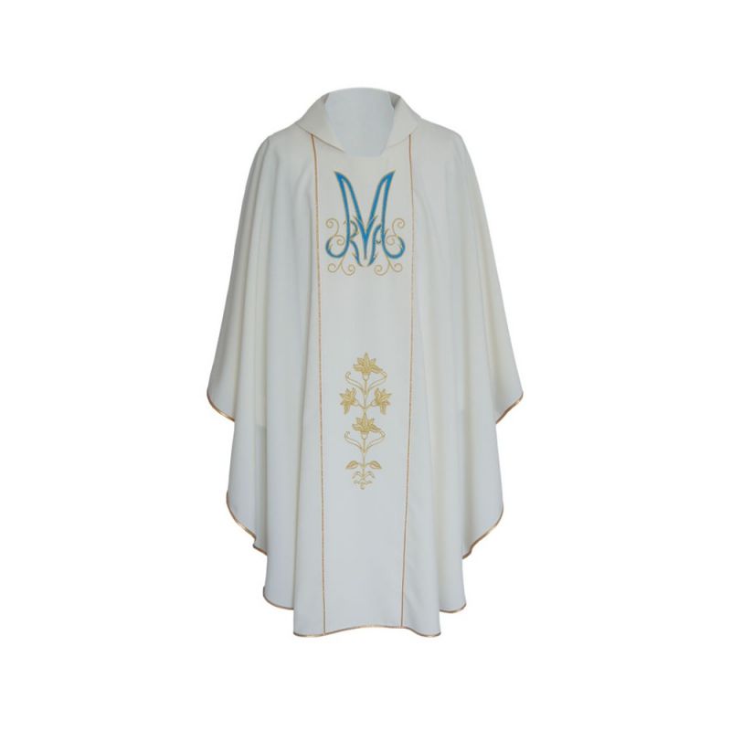Ornat haftowany maryjny ecru (22) - Ornat haftowany maryjny ecru (22)