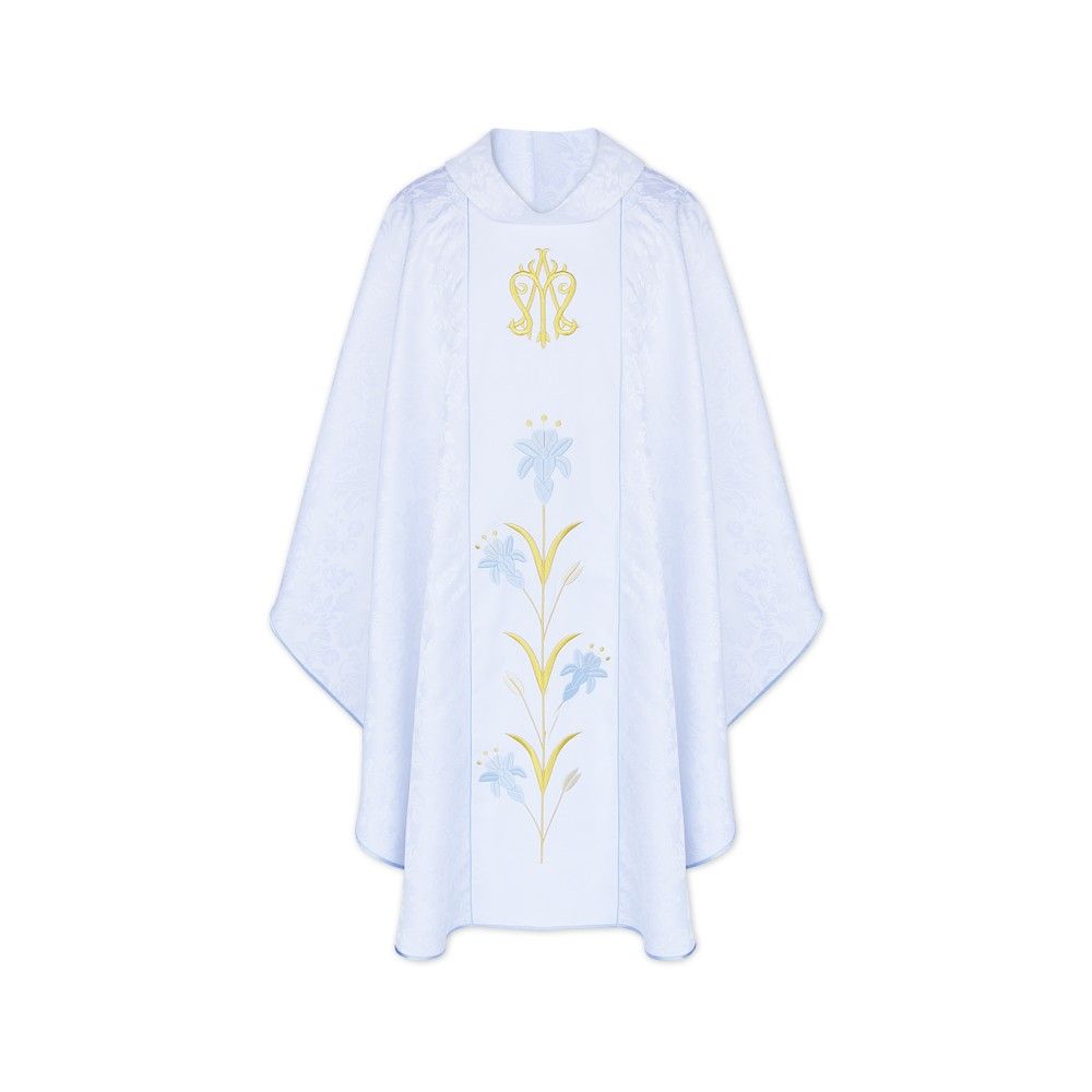 Ornat haftowany Maryjny biały (28)