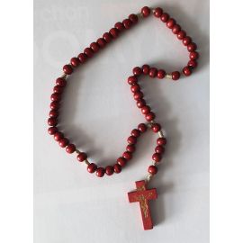 Różaniec drewniany bordo - RÓŻAŃCE, KORONKI, TAJEMNICE RÓŻAŃCOWE - Nowość
