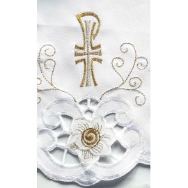 Obrus ołtarzowy haftowany - wzór eucharystyczny (129) - OBRUSY OŁTARZOWE - Nowość