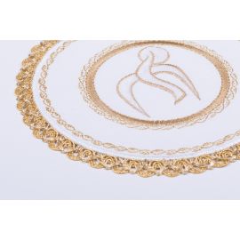 Roman chasuble embroidered IHS - liturgical colors (40)