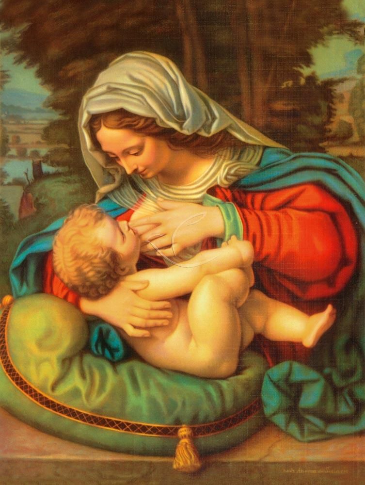 Obraz 30x40 - Matka Boża Karmiąca