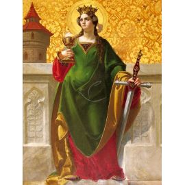 Obraz 30x40 - Święta Barbara