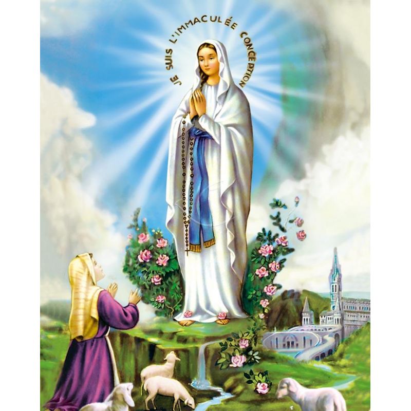 Obrazek 20x25 - Lourdes „Je suis l'Immaculée Conception” - Obrazek 20x25 - Lourdes „Je suis l'Immaculée Conception”