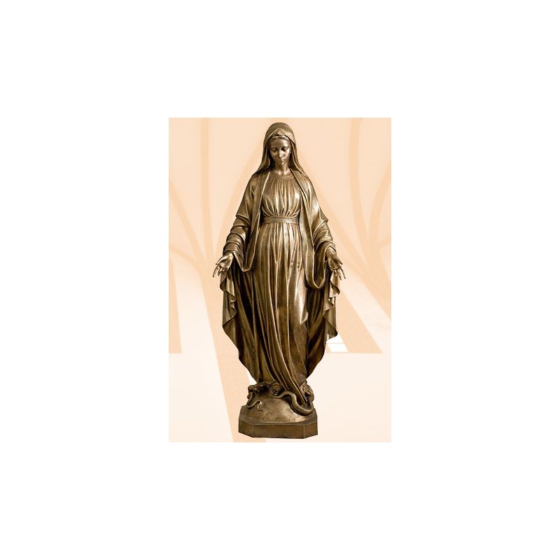 Figura Matka Boża Niepokalana 180 cm (włoskie złoto jasne) - Figura Matka Boża Niepokalana 180 cm (włoskie złoto jasne)