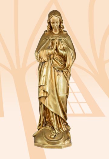 Figura Matka Boża Niepokalana 63 cm (włoskie złoto jasne) - Matka Boża Niepokalana