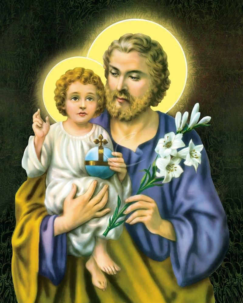 Obrazek 20x25 - Św. Józef z dzieciątkiem Jezus