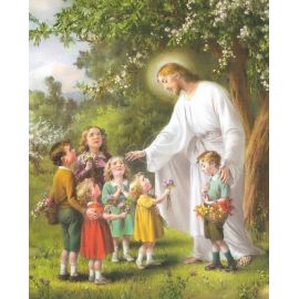 Obrazek 20x25 - Jezus i dzieci - OBRAZY RELIGIJNE - Nowość
