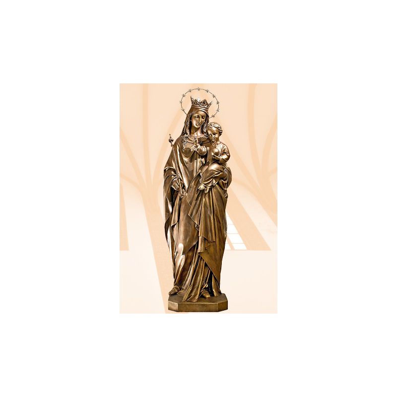 Figura Matka Boża Królowa Świata (włoskie złoto jasne) 140 cm - Figura Matka Boża Królowa Świata (włoskie złoto jasne) 140 cm