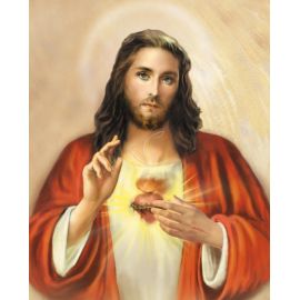 Obrazek 20x25 - Najświętsze Serce Pana Jezusa - OBRAZY RELIGIJNE - Nowość