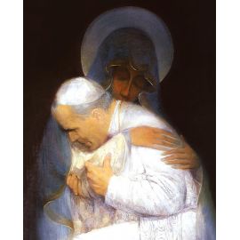 Obrazek 20x25 - Św. Jan Paweł II i Matka Boża - OBRAZY RELIGIJNE - Nowość