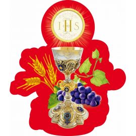 Emblemat na Boże Ciało 35x50 cm - wzór eucharystyczny (10) - Emblematy na Boże Ciało - Nowość