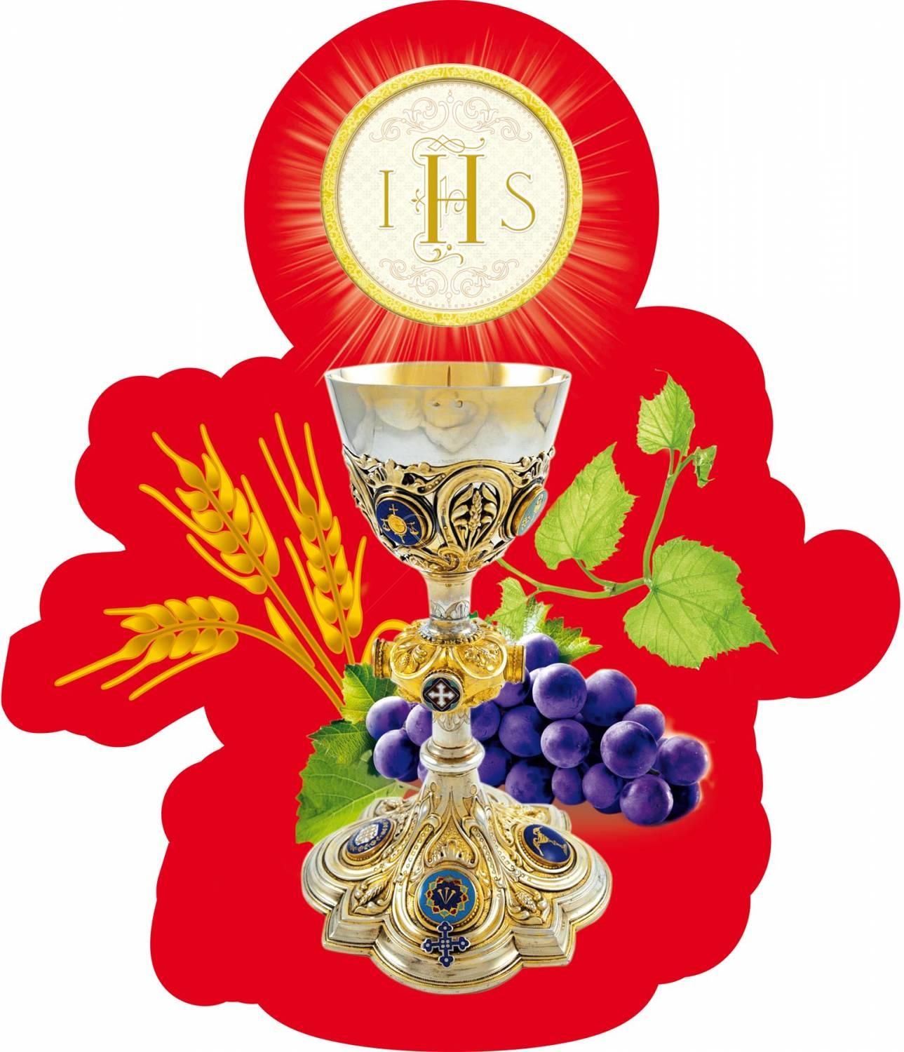 Emblemat na Boże Ciało 35x50 cm - wzór eucharystyczny (10) - Emblematy na Boże Ciało