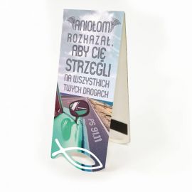 Zakładka Krajobraz Sentencja - Aniołom rozkazał... - Zakładki religijne do książek - Nowość