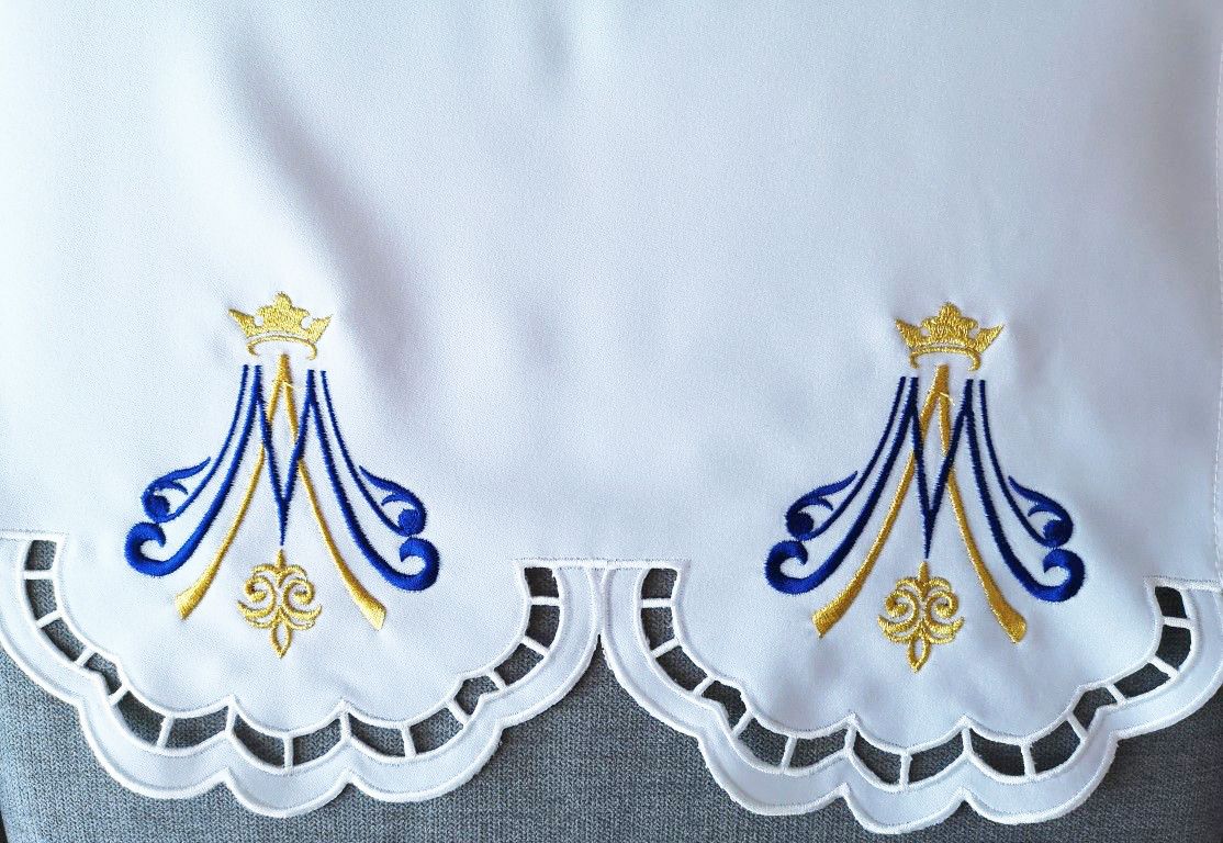 Obrus ołtarzowy haftowany - wzór maryjny (169)