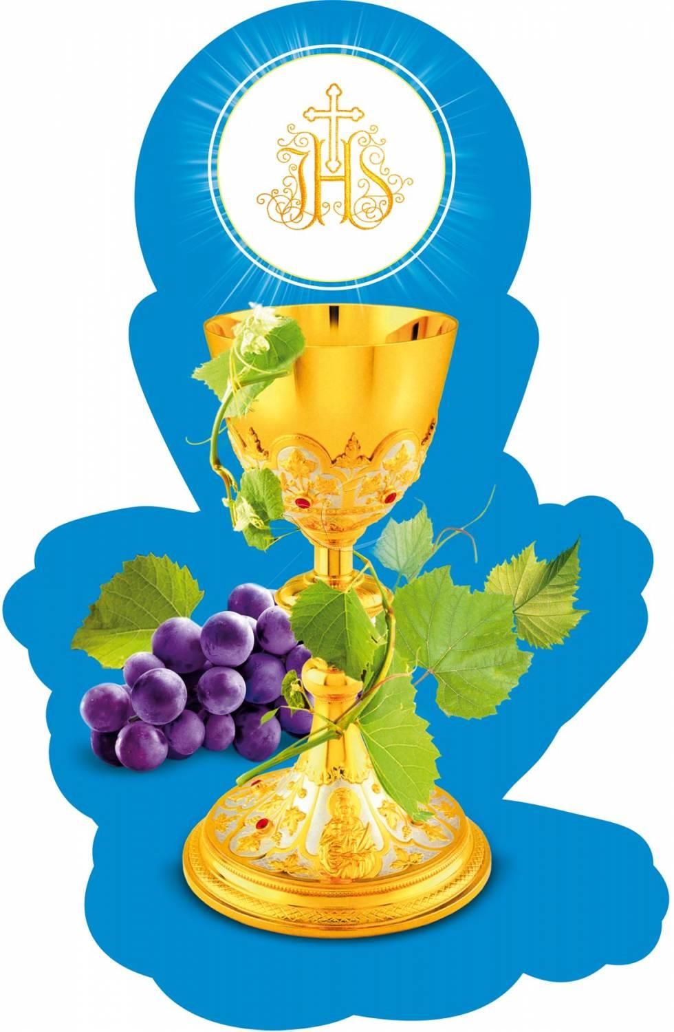 Emblemat na Boże Ciało 35x50 cm - wzór eucharystyczny (11) - Emblematy na Boże Ciało