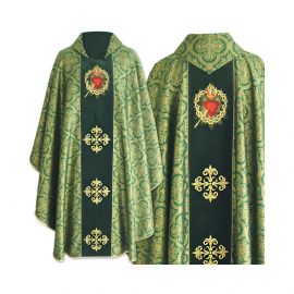 Ornat gotycki haftowane serce, pas aksamit - SZATY LITURGICZNE - Nowość