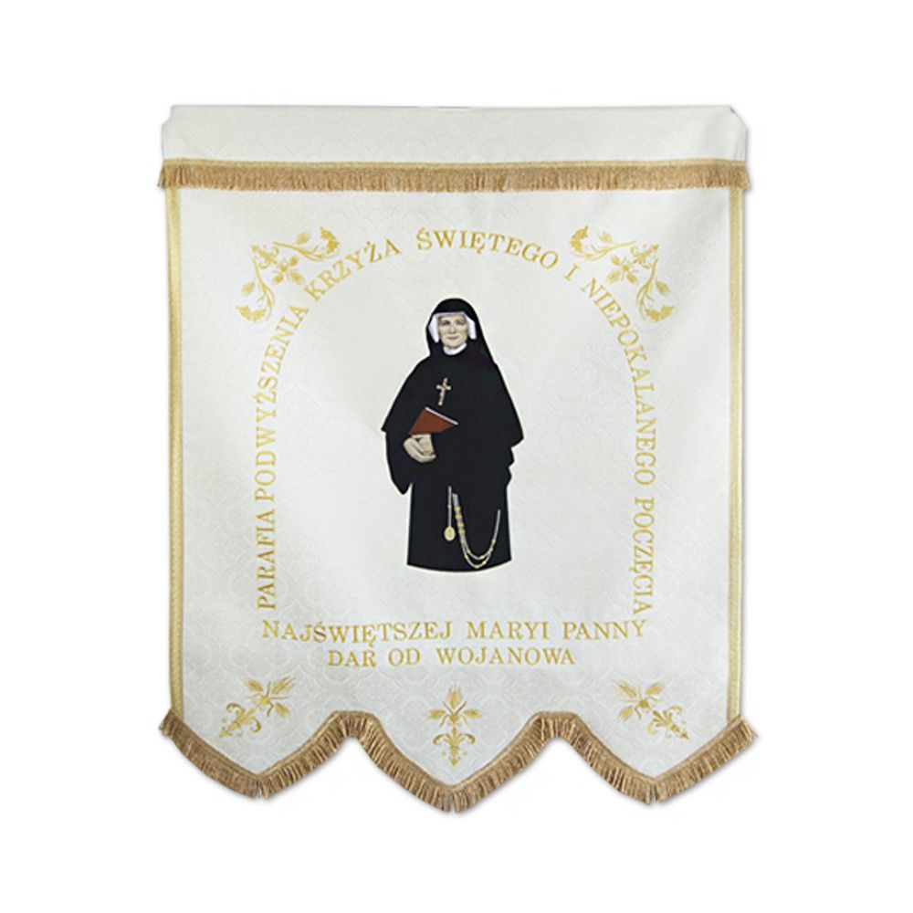 Chorągiew haftowana "Jezu ufam Tobie" - zdjęcie 3 - Chorągiew haftowana "Jezu ufam Tobie"