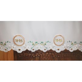 Obrus ołtarzowy haftowany - wzór eucharystyczny (173) - OBRUSY OŁTARZOWE - Nowość