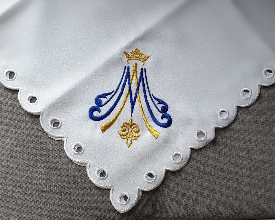 Serweta wzór maryjny kwadrat 60x60 cm