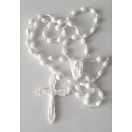 Różaniec plastikowy model white - RÓŻAŃCE, KORONKI, TAJEMNICE RÓŻAŃCOWE - Nowość