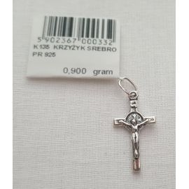 Krzyżyk srebrny 0,9 g - BIŻUTERIA SREBRNA - Nowość