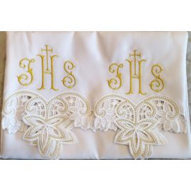 Obrus ołtarzowy haftowany - wzór eucharystyczny (112) - OBRUSY OŁTARZOWE - Nowość