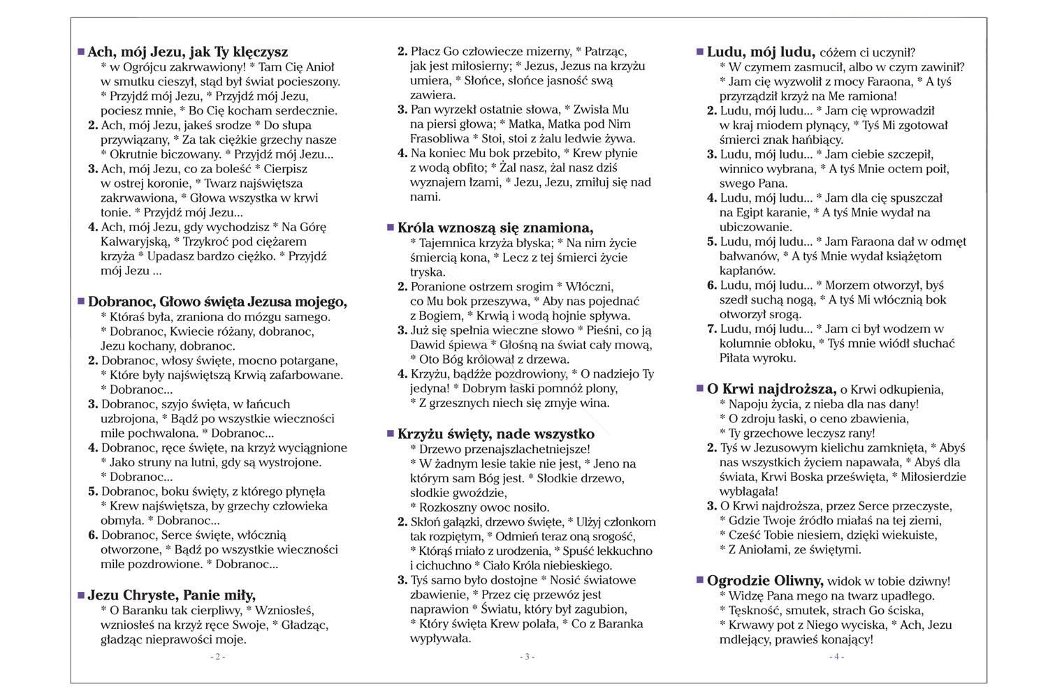 Folder składany Pieśni na Wielki Post - zdjęcie 2 - Folder składany Pieśni na Wielki Post