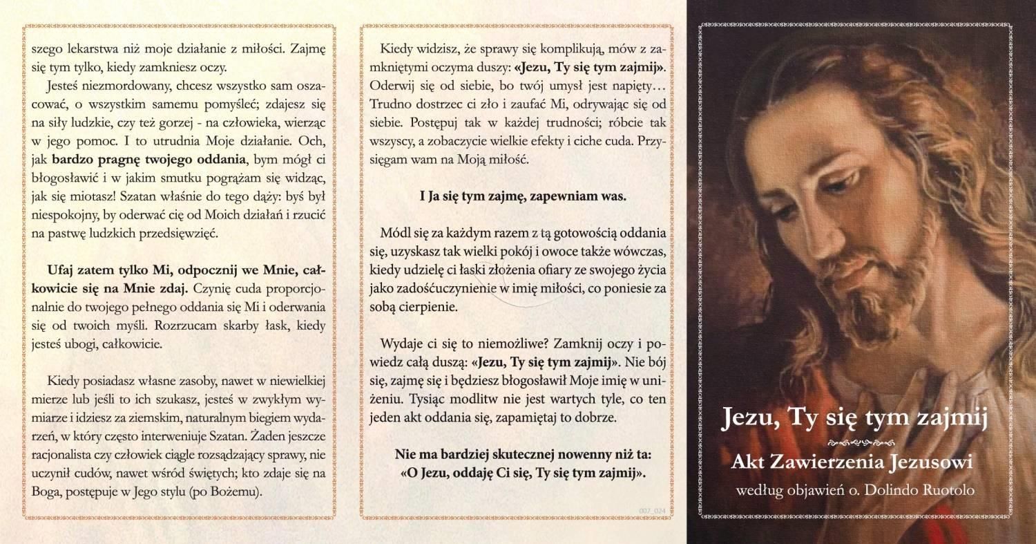Folder składany Jezu Ty się tym zajmij