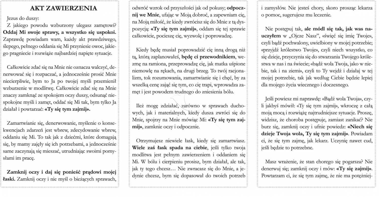 Folder składany Jezu Ty się tym zajmij - zdjęcie 2 - Folder składany Jezu Ty się tym zajmij