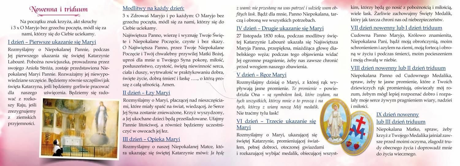 Folder składany Modlitwy do Matki Bożej od Cudownego Medalika 15x11 - zdjęcie 2 - Folder składany Modlitwy do Matki Bożej od Cudownego Medalika