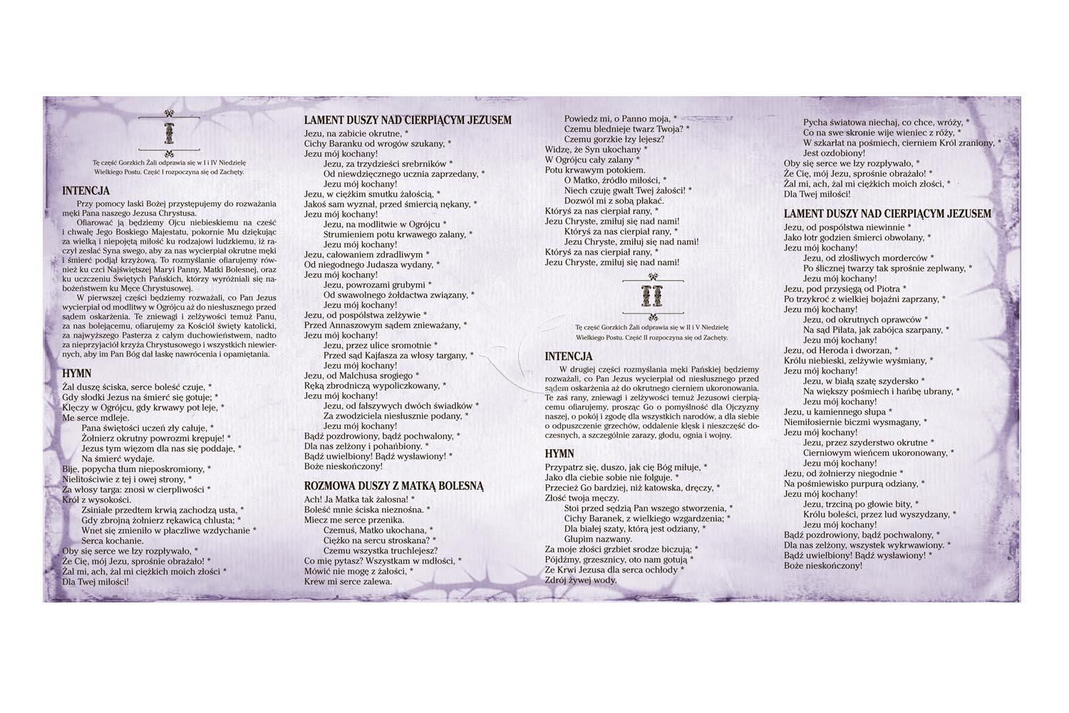 Folder składany Gorzkie Żale - zdjęcie 2 - Folder składany Gorzkie Żale